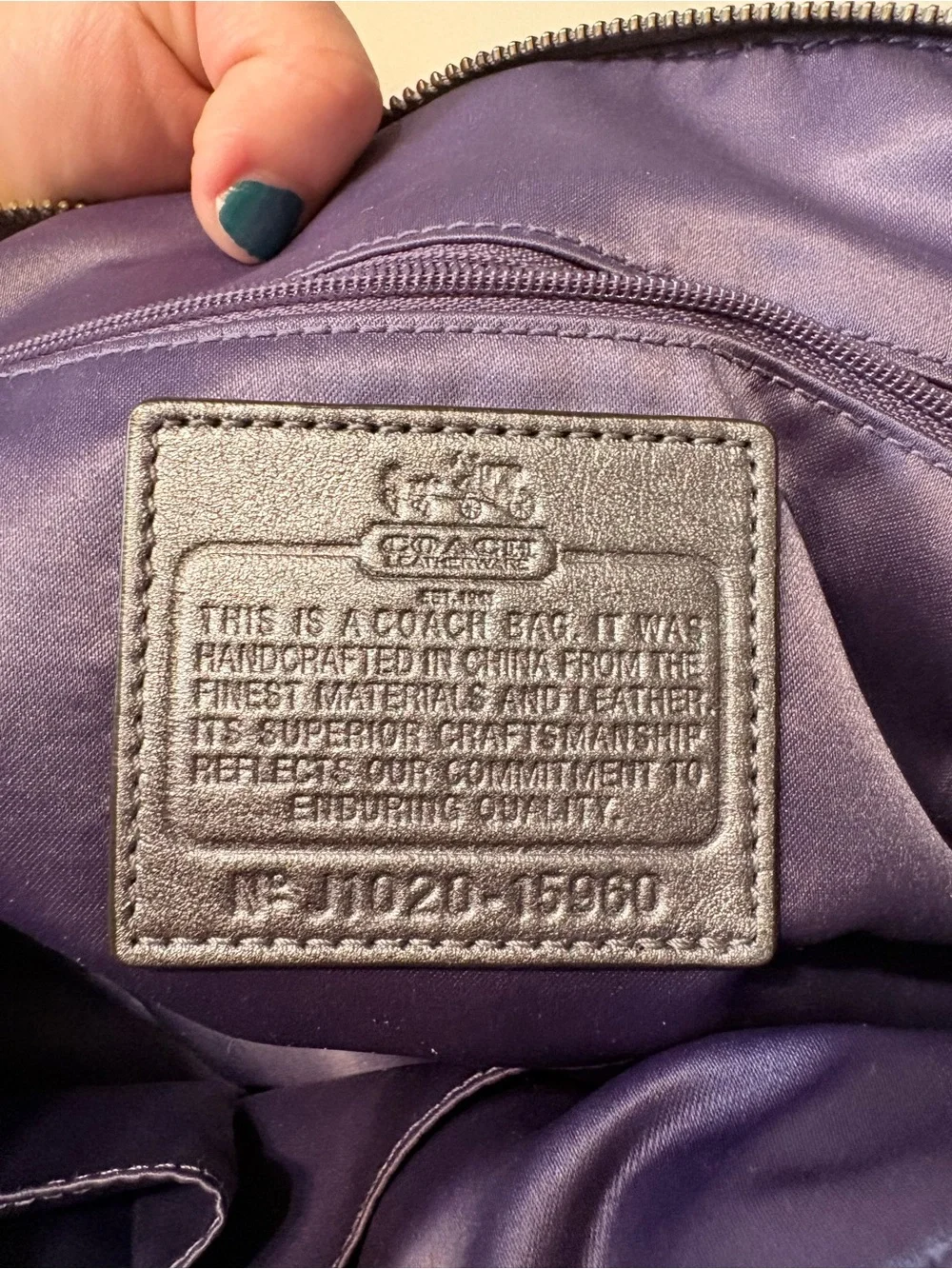 Coach Madison Sophia in metallic silvery lavender